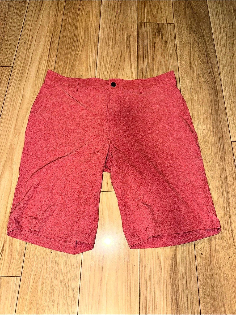 Coolkeep Stretch Performance Shorts Red Flat Front